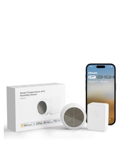meross Meross WiFi Hygrometer Indoor Thermometer, Smart Temperature and Humidity Meter with Solar Energy Supply  - Image 1