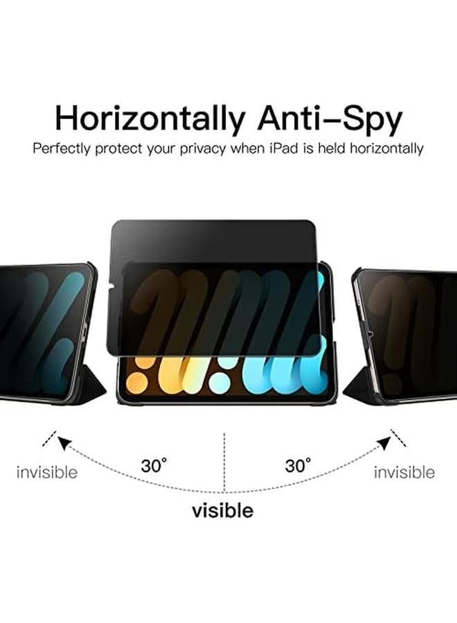 جي تيك واقي شاشة الخصوصية لجهاز iPad Mini A17 Pro 2024 موديل الجيل السابع Mini 6 2021 موديل الجيل السادس مقاس 8.3 بوصة فيلم زجاجي مقوى مضاد للتجسس - Image 2