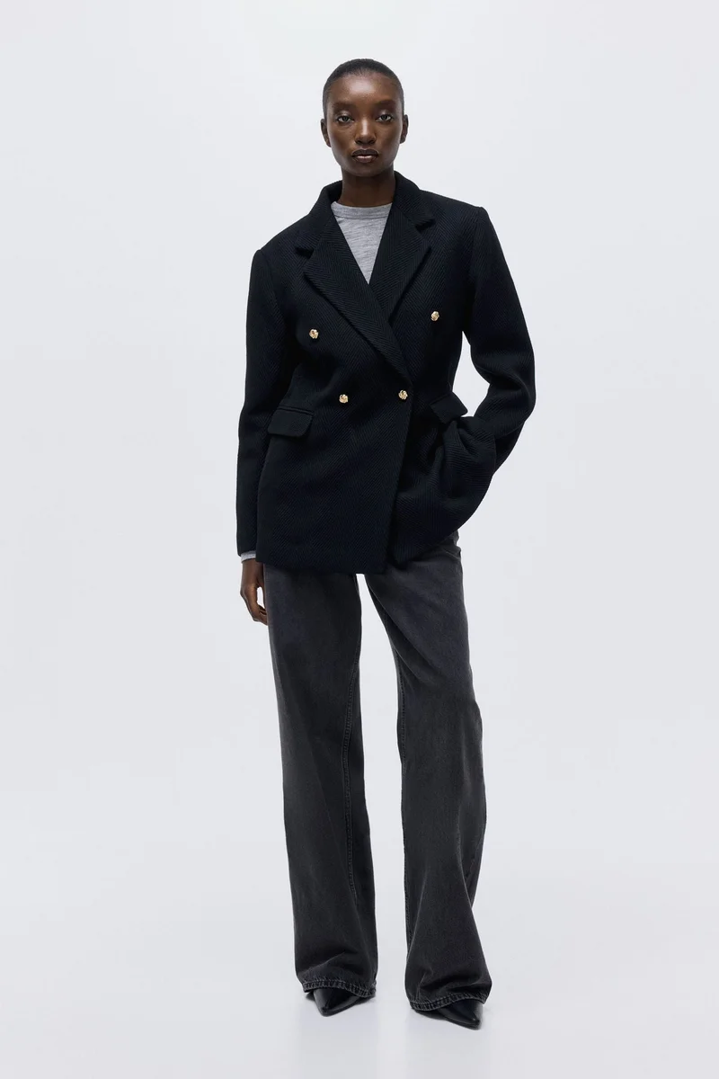 اتش اند ام بليزر بصف مزدوج من الأزرار