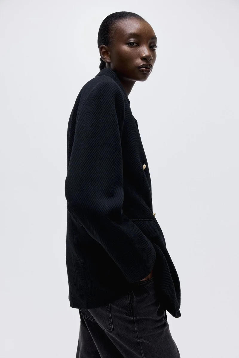 اتش اند ام بليزر بصف مزدوج من الأزرار