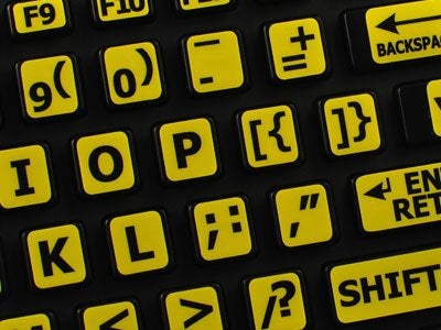 4Keyboard English US Large Lettering Keyboard Sticker (Upper CASE) Yellow Background for Desktop, Laptop and Notebook (Manufactured 4Keyboard) - Image 3