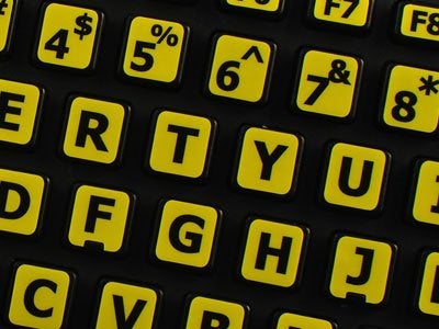 4Keyboard English US Large Lettering Keyboard Sticker (Upper CASE) Yellow Background for Desktop, Laptop and Notebook (Manufactured 4Keyboard) - Image 5