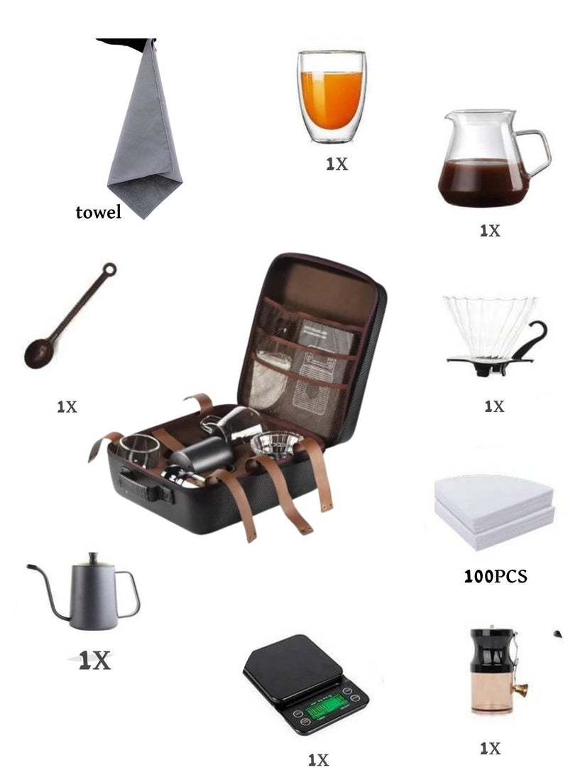 MAAS The V60 Complete 9-Piece Drip Coffee Brewing Set with Carrying Case - Image 3