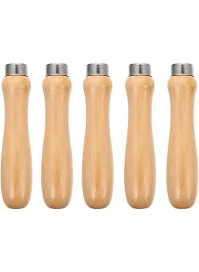 Wooden File Handles with Metal Collars 5 Pack for Woodworking Rasp and File Tool Accessories - Image 1