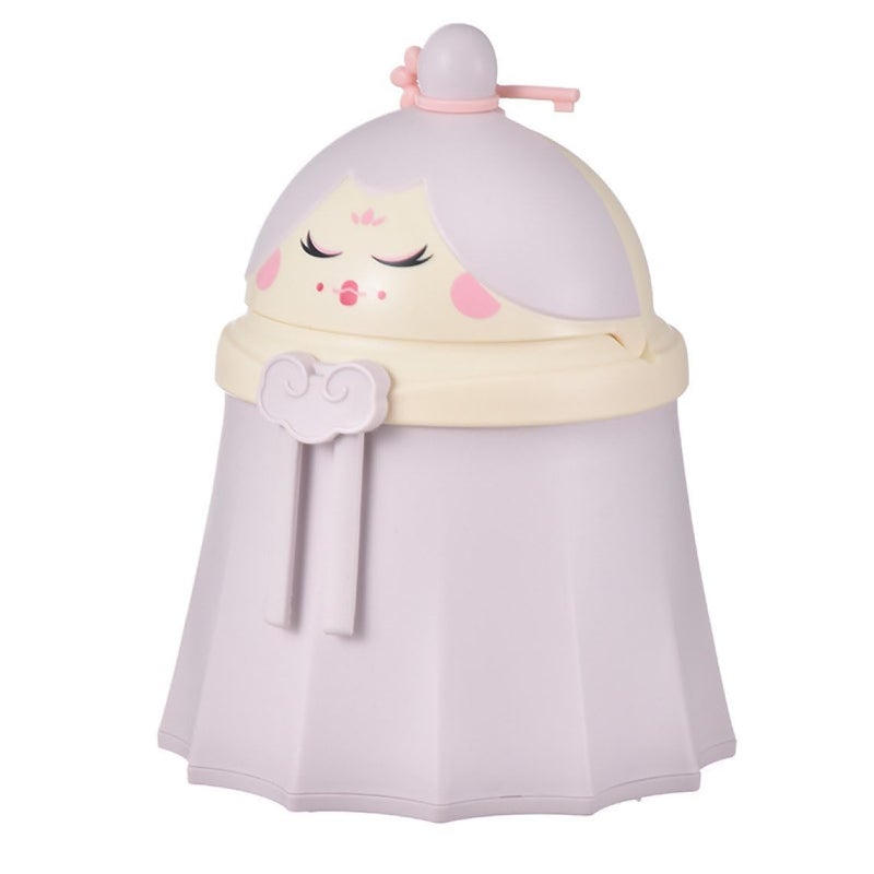 EVVIX Kawaii Toilet Trash Can with Lid Cute Cartoon Toilet Dustbin Disposable Trash Container for Bathroom Kitchen Bedroom Purple - Image 2