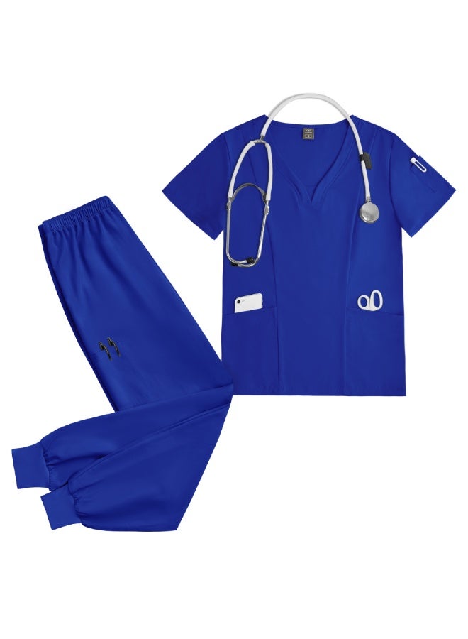 NIBEMINENT High Quality Doctor Nurse Scrub Set Hospital Uniforms Medical Scrubs Nurses Accessories Pet Clinic Work Clothes  Suits - Image 1