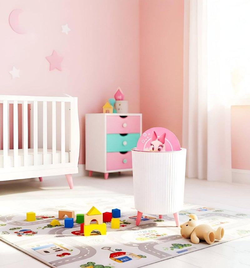 Baby Trash Bin - Make Hygiene Fun with Colorful Design & 8.5L Capacity to Encourage Toddlers to Dispose Waste Independently - Image 2