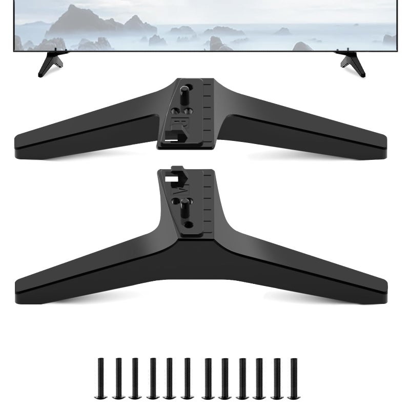 Maozhren Stand for LG TV Legs Replacement TV Stand Legs for LG TV Stand 60UJ65UJ60UK65UK 65UK6500 65UK6200 65UJ6300 65UJ6050 65UJ6200 65UJ630T 65UJ635T 65UK6090PUA 65UK6300PUE 60UJ6300 60UK6090 with Screws - Image 2