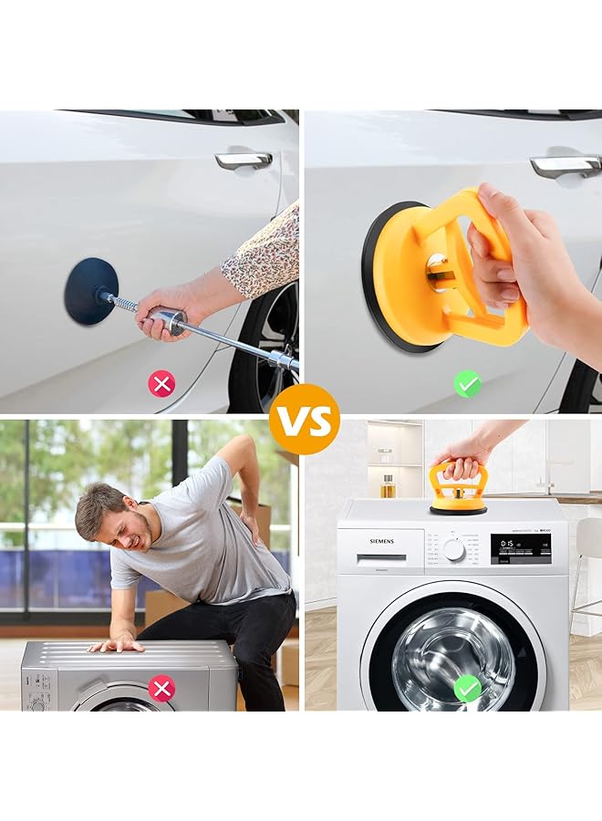 أكس سبرينج أداة إزالة انبعاجات السيارة X Spring، مجموعة أدوات قوية لإزالة انبعاجات السيارة من 3 قطع، أداة إزالة انبعاجات كبيرة وصغيرة الحجم مزودة بكوب شفط لإصلاح السيارات والزجاج والبلاط ورفع المرايا وتحريك الأشياء وسيارات الدفع الرباعي والسيارات العالمية - Image 4