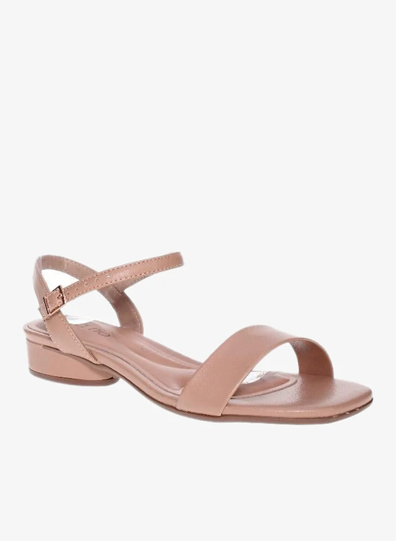 Beira Rio Ladies Low Heel Sandals Beige | Made In Brazil