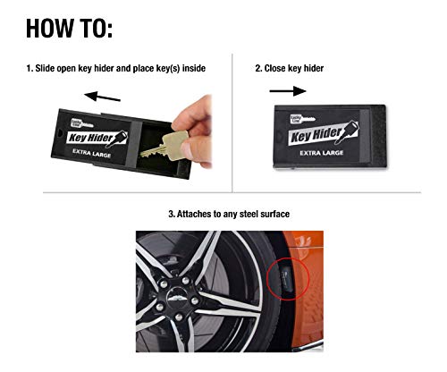 Lucky Line Extra Large Magnetic Key hider Case Key Holder for Large Keys (9121) - Image 4