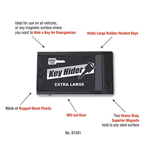 Lucky Line Extra Large Magnetic Key hider Case Key Holder for Large Keys (9121) - Image 5