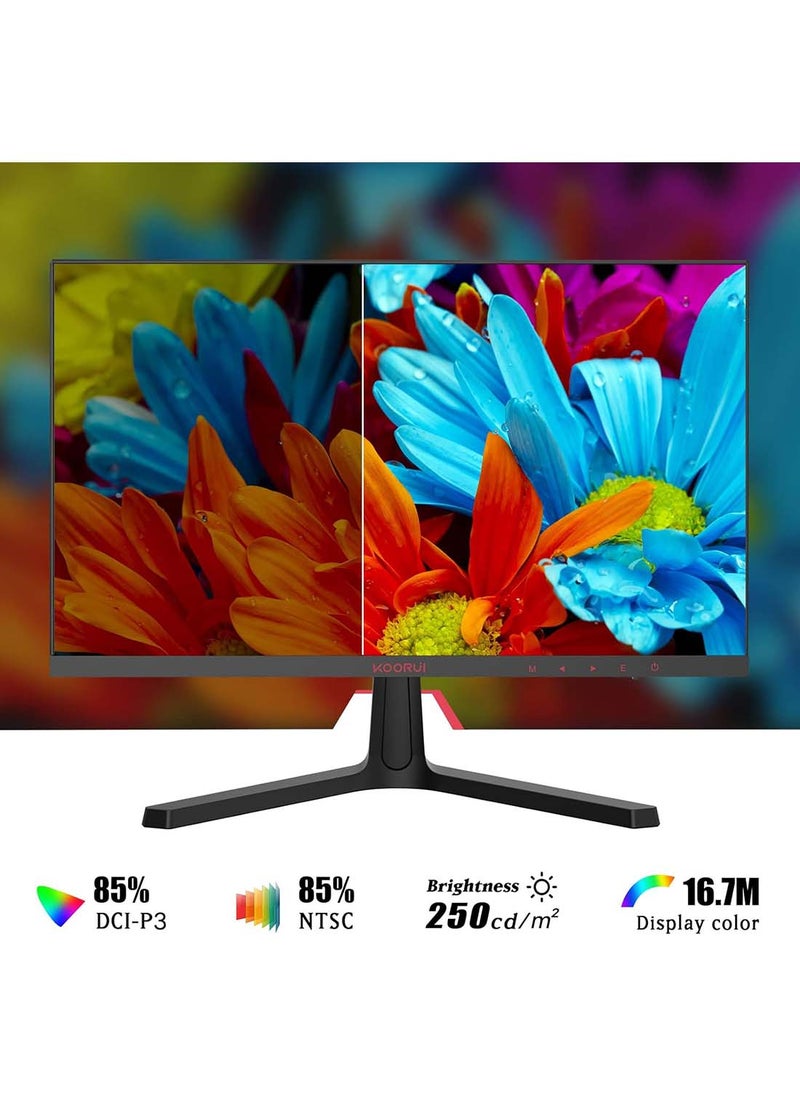 KOORUI - 24 Inch Computer Monitor - FHD 1080P Gaming Monitor 165Hz VA 1ms, AdaptiveSync Technology, Ultra-Thin LED Monitor,HDMI X2 / DP, VESA Compatible, Tilt Adjustable, Eye Care - 24E4 - Image 1