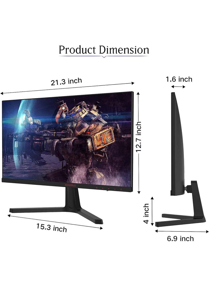 KOORUI - 24 Inch Computer Monitor - FHD 1080P Gaming Monitor 165Hz VA 1ms, AdaptiveSync Technology, Ultra-Thin LED Monitor,HDMI X2 / DP, VESA Compatible, Tilt Adjustable, Eye Care - 24E4 - Image 1