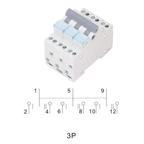 Eujgoov 3P Power Transfer Switch - Isolation Transfer Switch, Manual Changeover Switch, 63A 400V, DIN Rail Mount - Image 3
