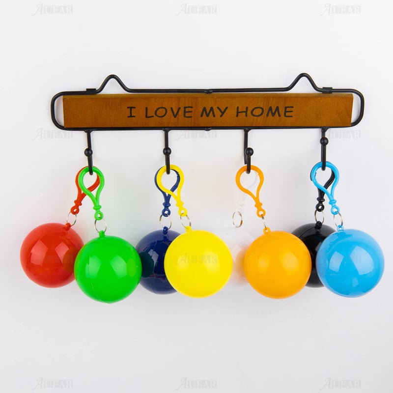 AUEAR, 8 Pack Portable Disposable Emergency Raincoats Waterproof Rain Poncho in A Ball for Traveling Camping Outdoor (Style D, 8 Colors) - Image 4