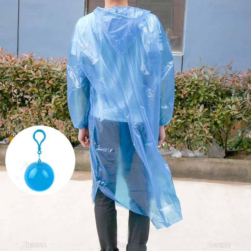 AUEAR, 8 Pack Portable Disposable Emergency Raincoats Waterproof Rain Poncho in A Ball for Traveling Camping Outdoor (Style D, 8 Colors) - Image 5