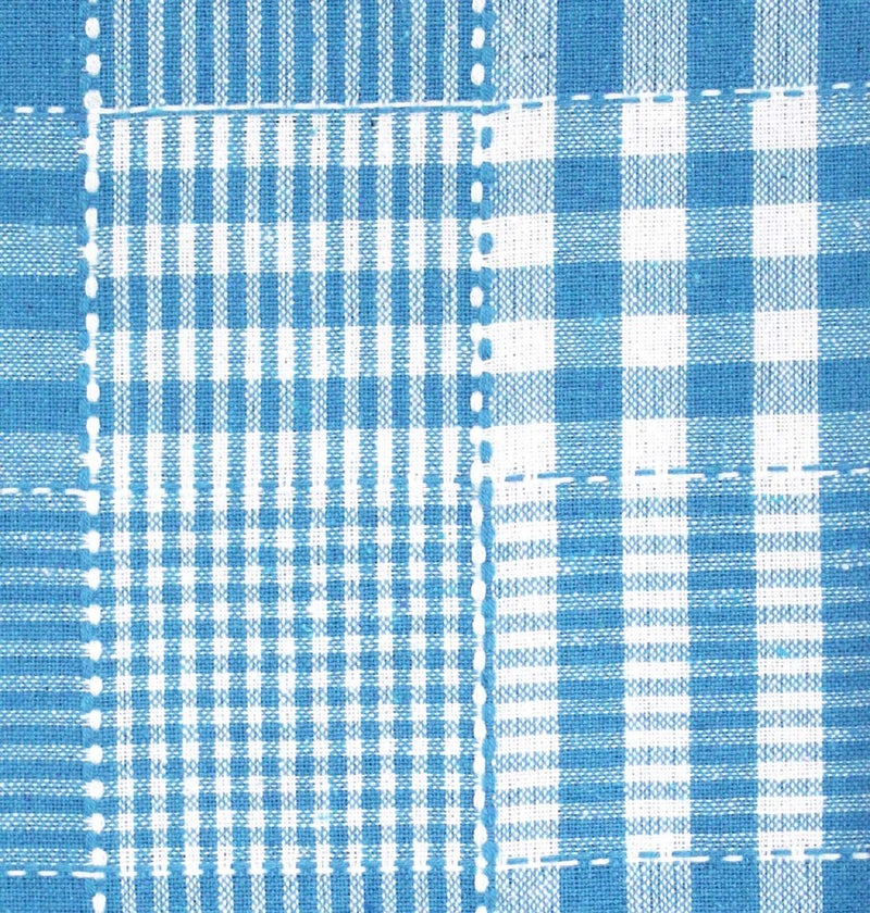 Airwill 100% Cotton Checkered Pattern Flap Pillow Covers (46x69cm)(Blue, Pack of 2 Pieces) - Image 4