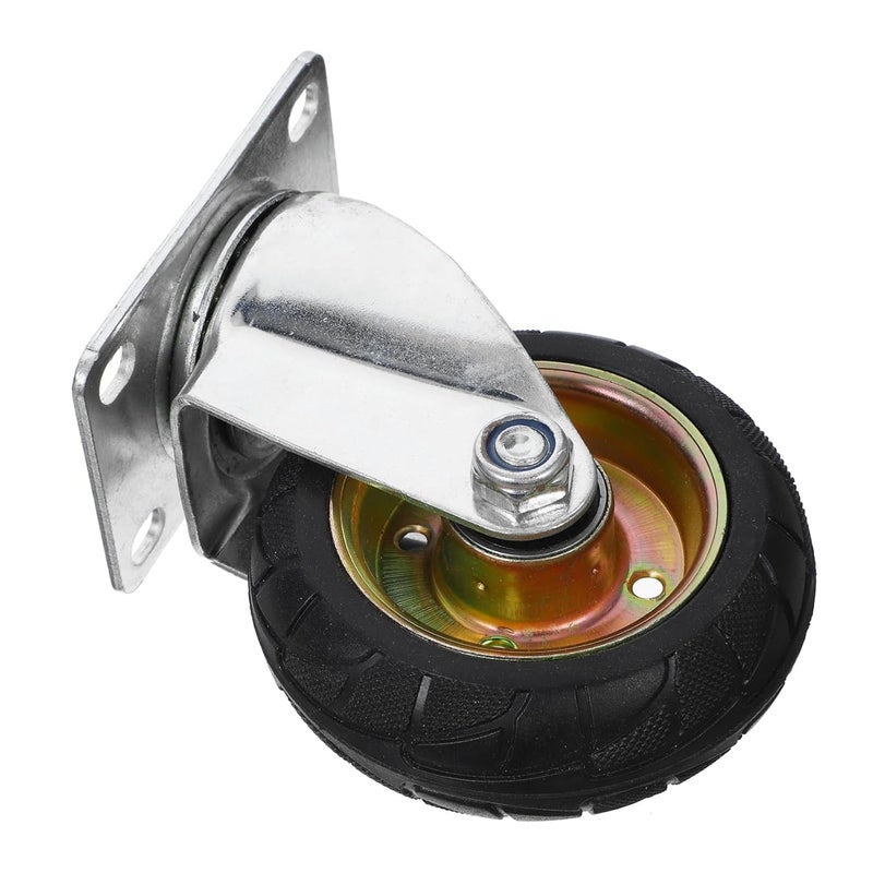 Heavy Duty Caster Wheels with Brake for Trolley Trash Can Cart Indoor Outdoor Use Easy Install - Image 1