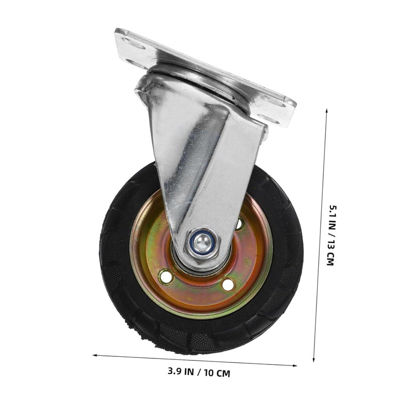 Heavy Duty Caster Wheels with Brake for Trolley Trash Can Cart Indoor Outdoor Use Easy Install - Image 4