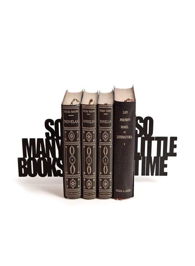 Balvi 'So Many Books' Decorative Metal Bookend - Black Metal Book Holder for Shelves - Unique Design - Ideal Gift for Book Lovers and Avid Readers - Sujetalibros - Image 5