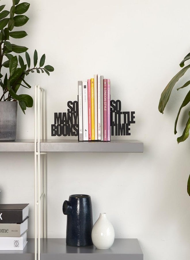Balvi 'So Many Books' Decorative Metal Bookend - Black Metal Book Holder for Shelves - Unique Design - Ideal Gift for Book Lovers and Avid Readers - Sujetalibros - Image 4