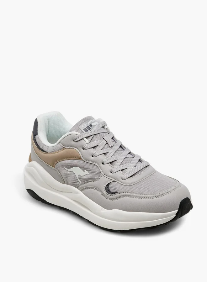 kangaROOS Men's Panelled Sports Shoes with Lace-Up Closure