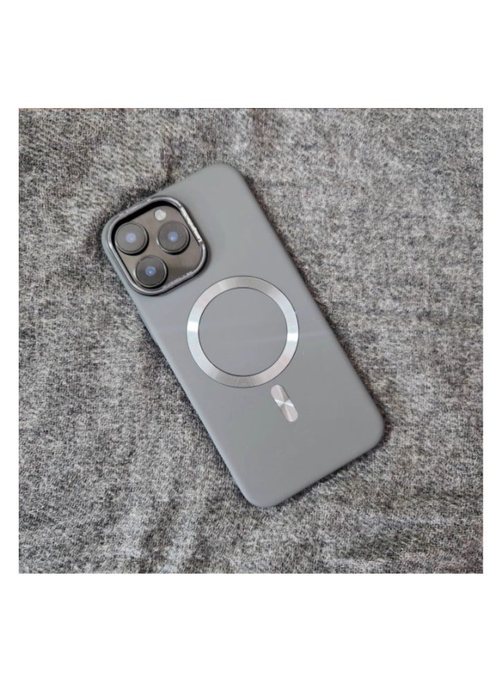 Premium Meg-safe Slim Case Iphone 12 Pro Max Wireless Charging – Light Grey