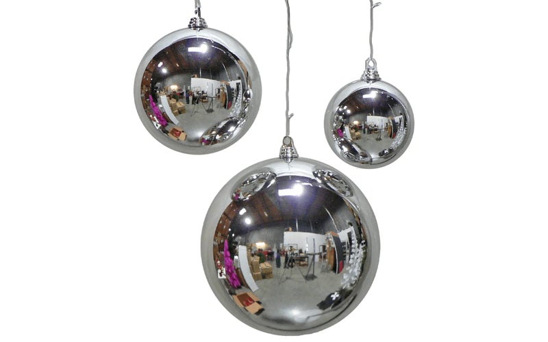 SK Craft Silver Ball Ornaments for Christmas Tree Hanging Pack of 24 Pcs Christmas Tree Decoration Christmas Tree Ornaments - Image 3
