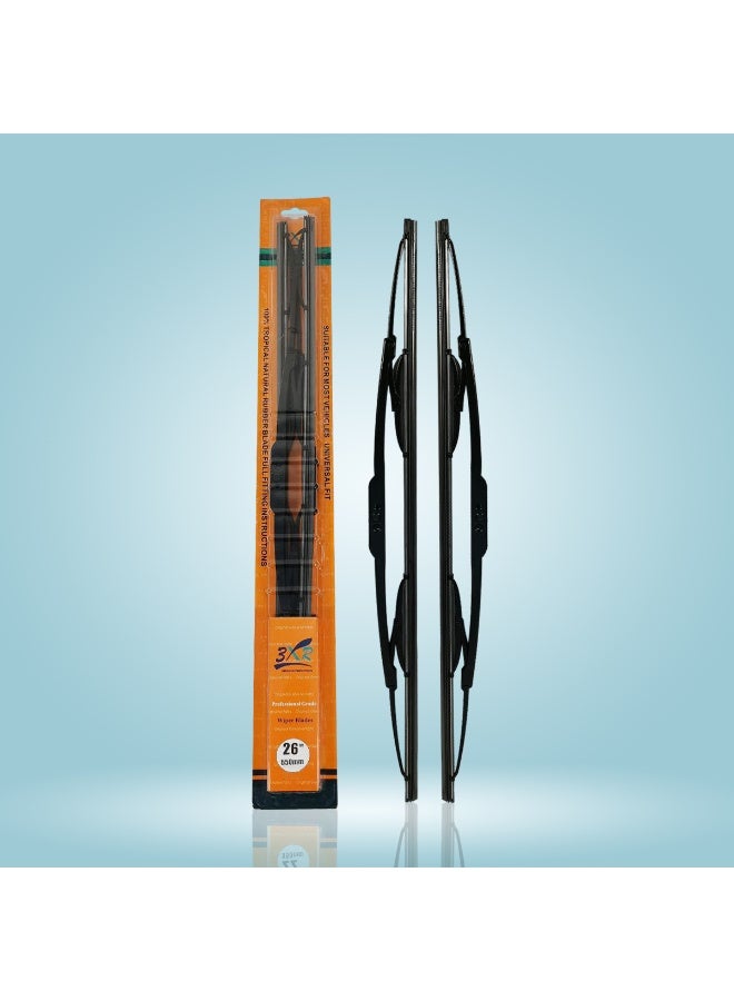 3XR High Quality 26" 650mm Universal Fit Car Wiper Blades - 2 Piece Set - Image 1