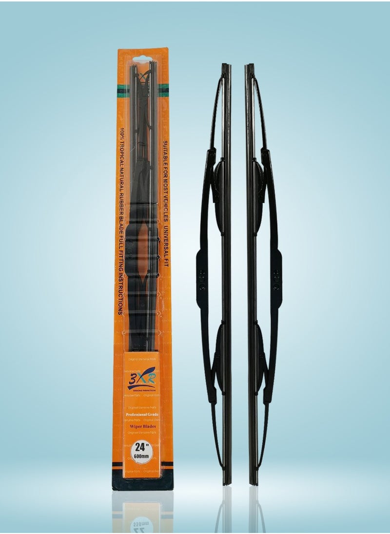 3XR 3XR High Quality 26" 650mm Universal Fit Car Wiper Blades - 2 Piece Set  - Image 1