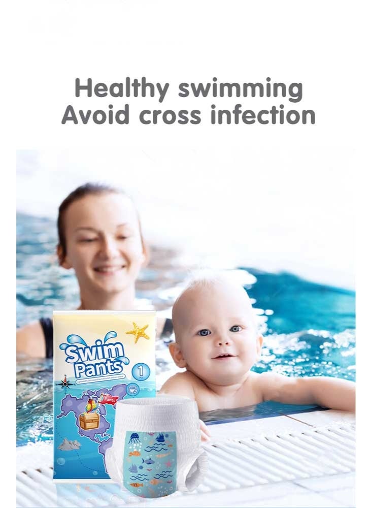 Super ZYouth 5 Pack Disposable Swim Diapers, Baby Swim Diapers, Individually Packaged Baby Diapers, Baby Leak-Proof Swimming Set for Boys and Girls - Image 4