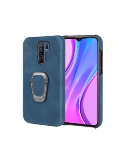 HuHa Case Cover Ring Holder PU Phone Case For Xiaomi Redmi 9 / Redmi 9 Prime / Poco M2 Blue 