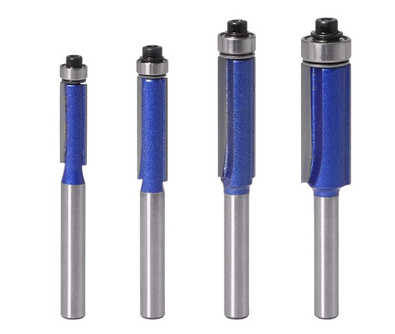 Flush Trim Router Bit Set 8/16 Inch Shank Top Bearing Flush Trim Router Bit