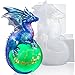 LET'S RESIN LETS RESIN Dragon Resin Molds Dragon Figurines Epoxy Resin Molds with Egg Base 3D Animal Silicone Molds for Resin Crafts DIY Home Desk Decor Gifts - Image 3