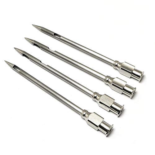 PZRT 4pcs Injector Needle for Barbecue, Stainless Steel Marinade Turkey BBQ Meat Injector Needle Kitchen Accessories Party Home Supplies - Image 1