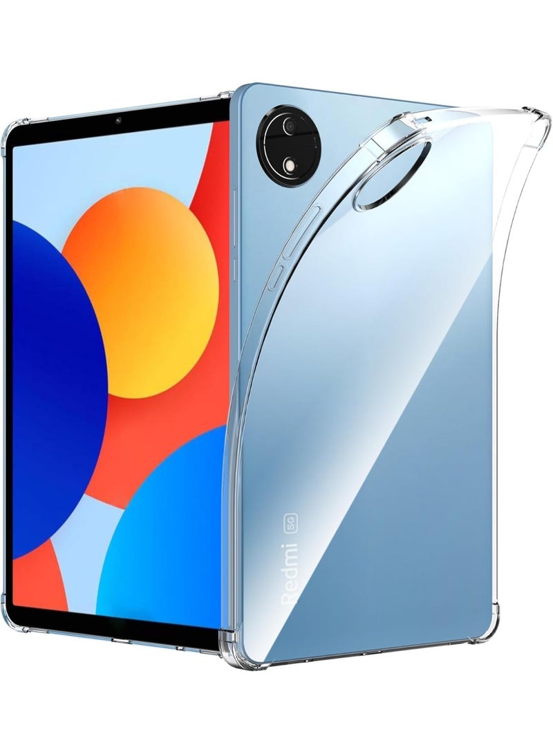 Xiaomi Redmi Pad Se 8.7 inch 2024 mobile case, advanced air-cushion drop protection, slim silicone and thermoplastic polyurethane cover, Redmi Pad S 8.7 inch 2024, transparent - Image 1