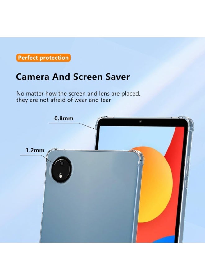 Xiaomi Redmi Pad Se 8.7 inch 2024 mobile case, advanced air-cushion drop protection, slim silicone and thermoplastic polyurethane cover, Redmi Pad S 8.7 inch 2024, transparent - Image 3