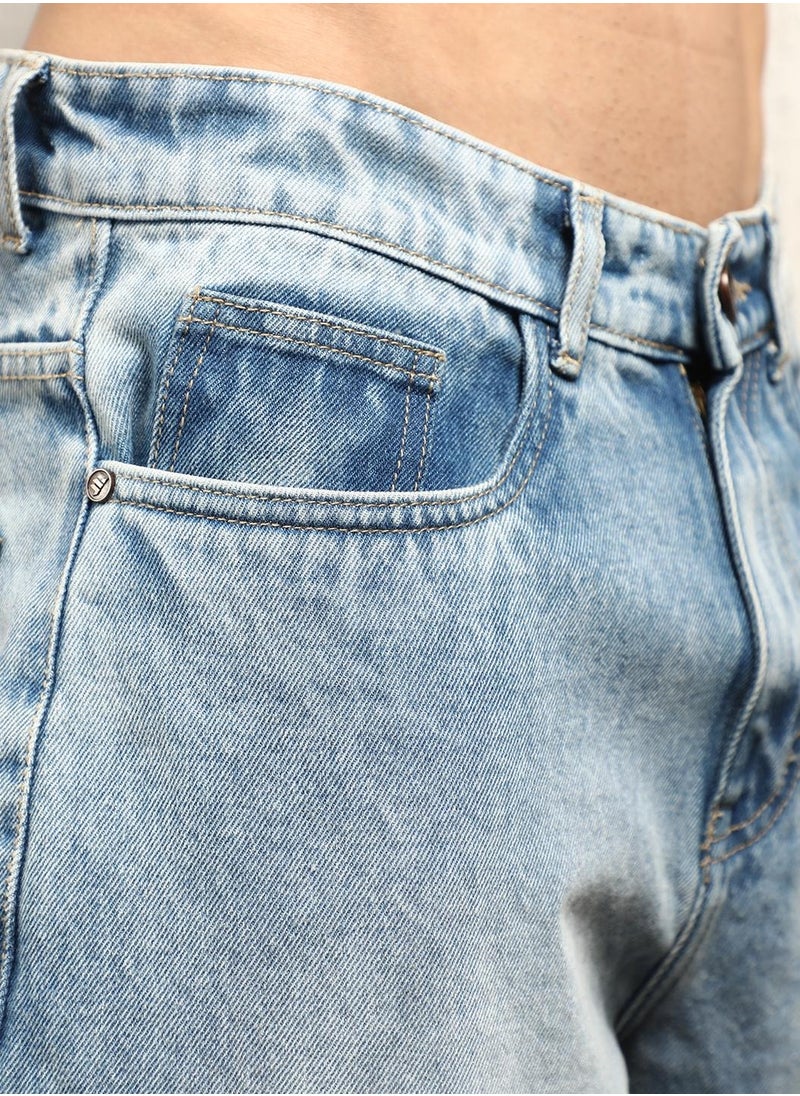Hubberholme Relaxed Fit Heavy Fade Clean Look Cotton Jeans for Men  - Image 3
