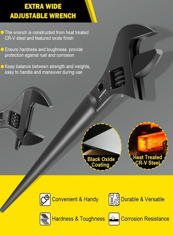 Bonbo 3227 Extra Wide Adjustable Wrench, Spud Wrench with Tether Hole for Up to 1-7/16-Inch Nuts and Bolts, 10 Inch - Image 5