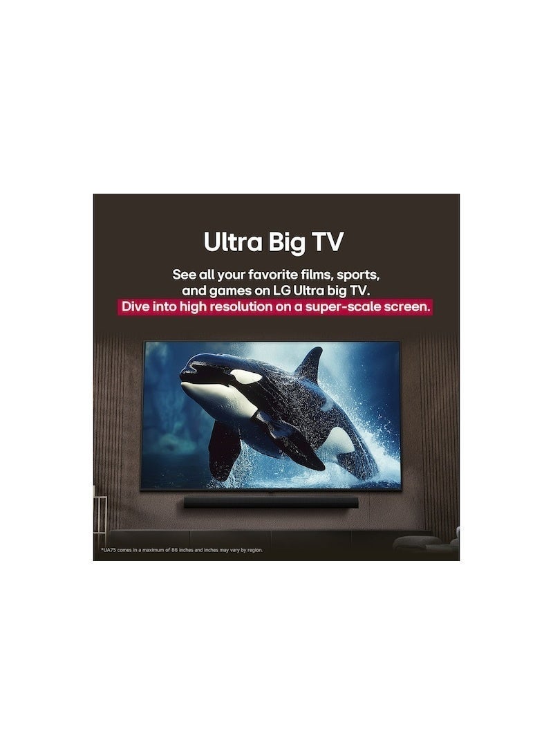 LG UHD AI TV UA84 50-inch 4K HDR10 Pro, webOS 25 2025 - (Without Magic Remote) 50UA84006LB Titan Black - Image 5