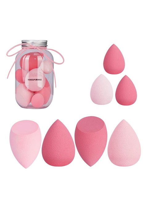 7in1 Professional Beauty Blender Set for Face Makeup Makeup Sponges Set is suitable with Liquid and Creams Multicolor 4 Big and 3 Mini