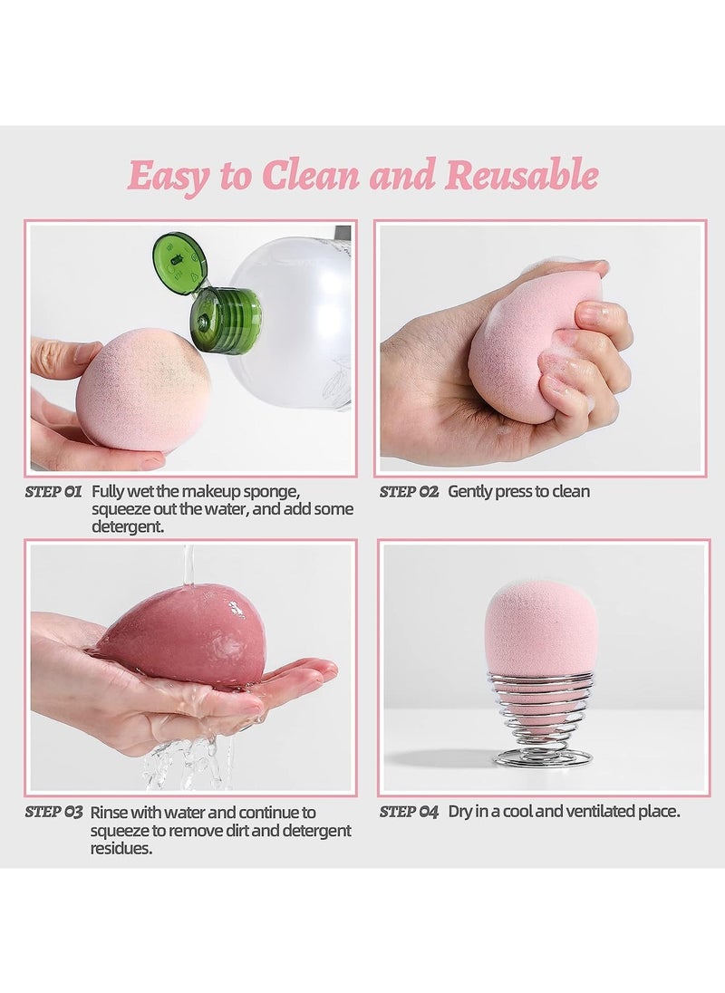 7in1 Professional Beauty Blender Set for Face Makeup Makeup Sponges Set is suitable with Liquid and Creams Multicolor 4 Big and 3 Mini