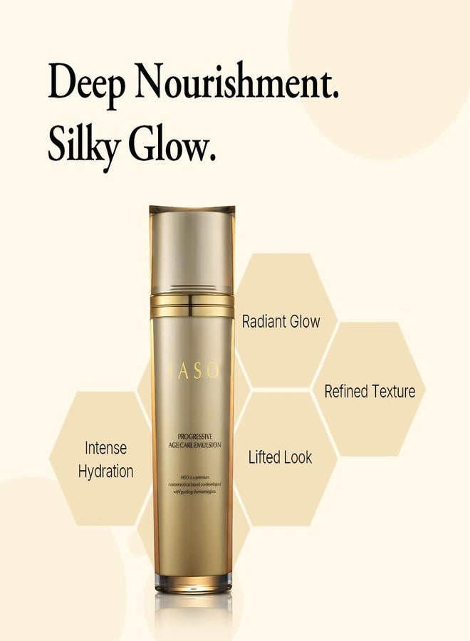 IASO PROGRESSIVE Age Care Emulsion | Premium Anti-Aging, Anti-Wrinkle Emulsion, Long-Lasting Moisture, Youthful Glow, Enriched with Ginseng, Korean Skin Care, 3.38 oz - Image 5