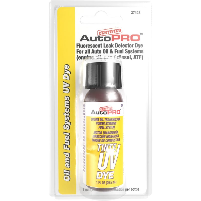 A/C Pro Certified Auto Pro Oil and Fuel System UV Dye Leak Detection for Cars & Trucks & More, 1 Oz, 374CS, Universal - Image 2