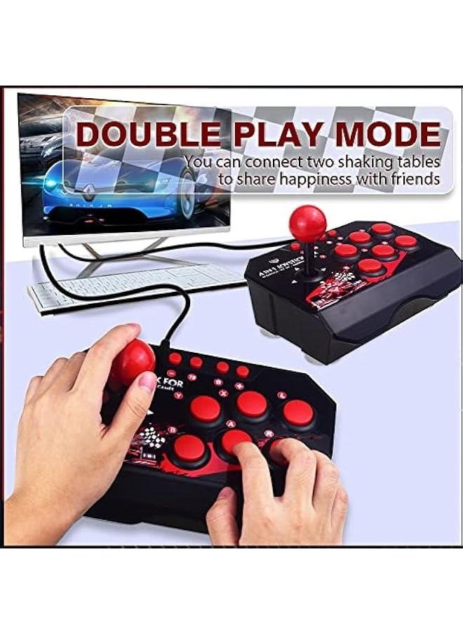 Generic - Fight Stick, Wired Joystick Features a Spherical Metal Joystick and 6 Round Control ons, Wired Joystick Games Accessories, Play All Types of Games - Image 1