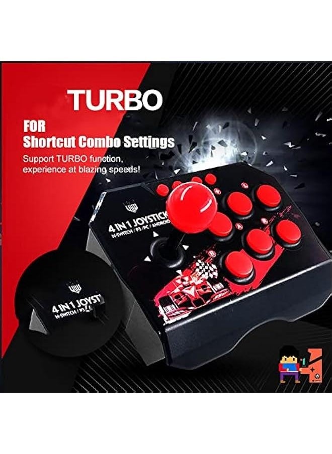 Generic Fight Stick, Wired Joystick Features a Spherical Metal Joystick and 6 Round Control ons, Wired Joystick Games Accessories, Play All Types of Games  - Image 5