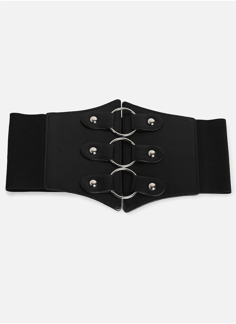 Haute Sauce Black Solid Waist Belt