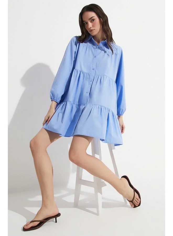 JUNE Tiered Cotton Dress