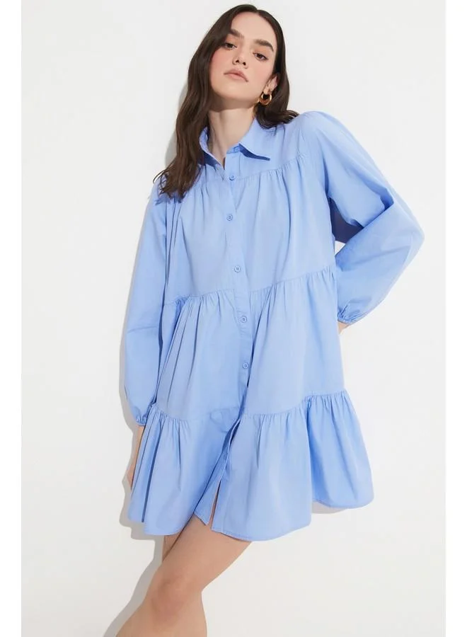 JUNE Tiered Cotton Dress
